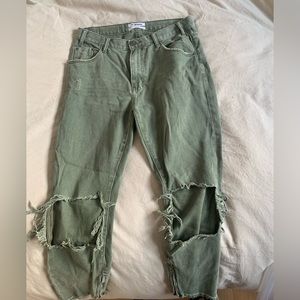 Size 30, green jeans from free people